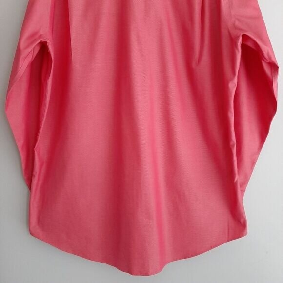 NORDSTROM 100% Cotton Traditional Fit Button Down Shirt Pink Men's Sz 16 / 34 - Picture 8 of 11